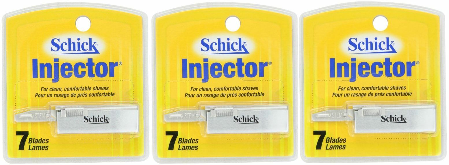 Schick Injector Single Edge Razor Blades - 7 Blades (3 Pack)